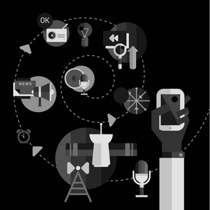 广播图标插画 从设计到商用，摄图新视界助力网络媒体视觉升级